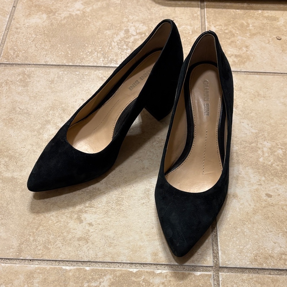 Gianni Bini Black Suede Heels